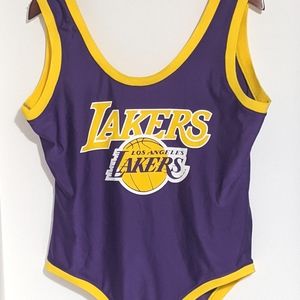 Los Angeles Lakers Bodysuit / Swimsuit 1XL /  New with Tags